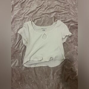 White Cropped Top